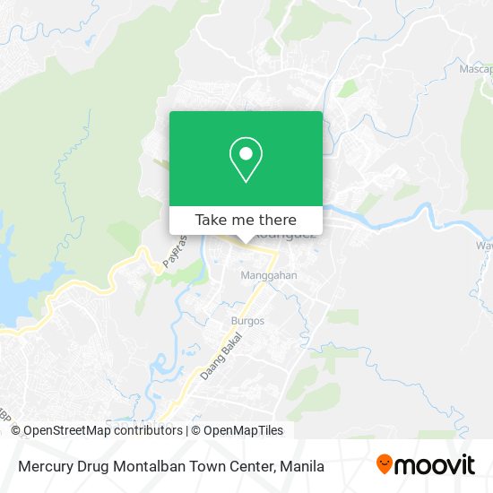 Mercury Drug Montalban Town Center map