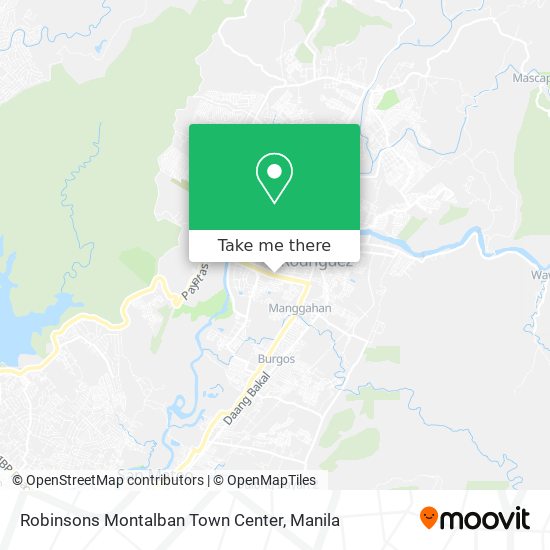 Robinsons Montalban Town Center map