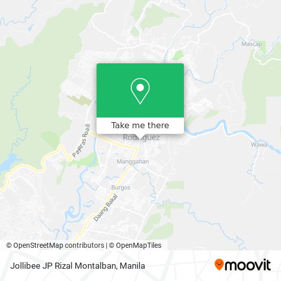 Jollibee JP Rizal Montalban map