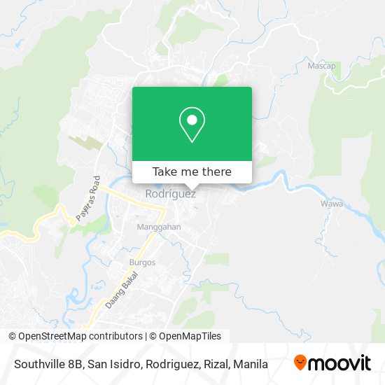 Southville 8B, San Isidro, Rodriguez, Rizal map