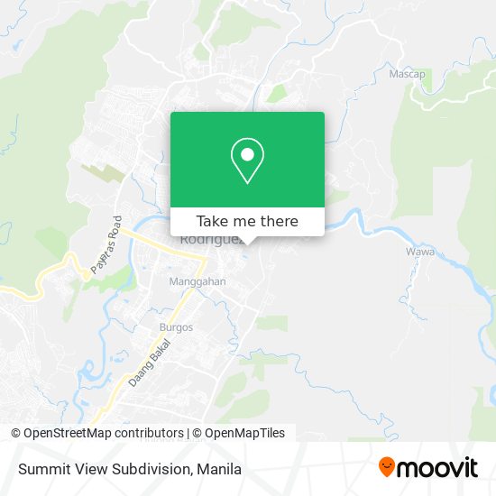 Summit View Subdivision map