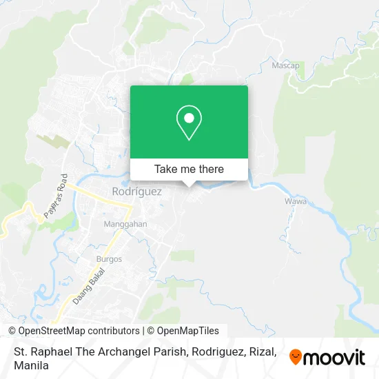 St. Raphael The Archangel Parish, Rodriguez, Rizal map