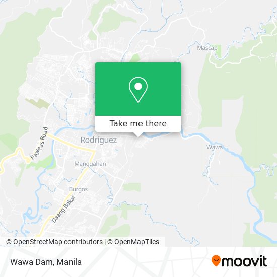 Wawa Dam map