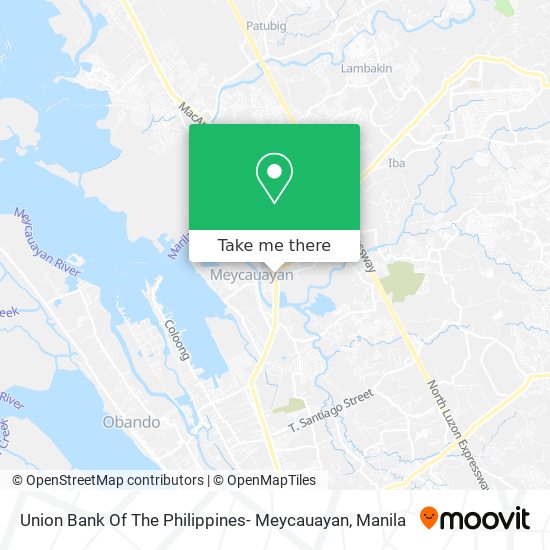 Union Bank Of The Philippines- Meycauayan map