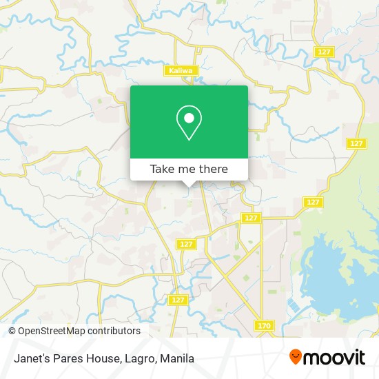 Janet's Pares House, Lagro map