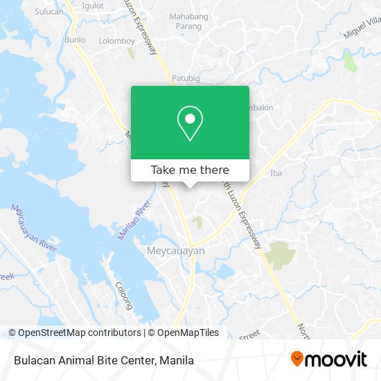 Bulacan Animal Bite Center map