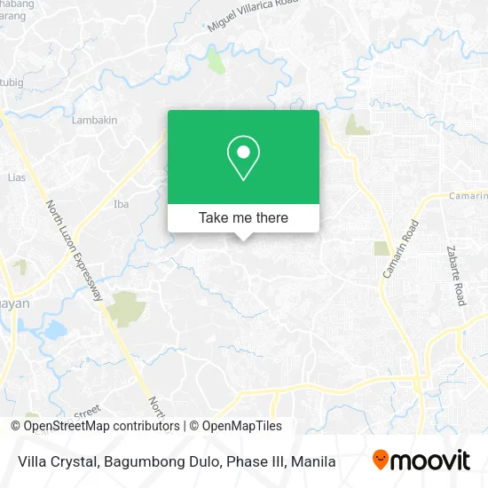 Villa Crystal, Bagumbong Dulo, Phase III map