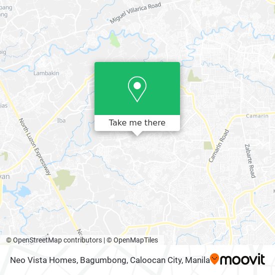 Neo Vista Homes, Bagumbong, Caloocan City map