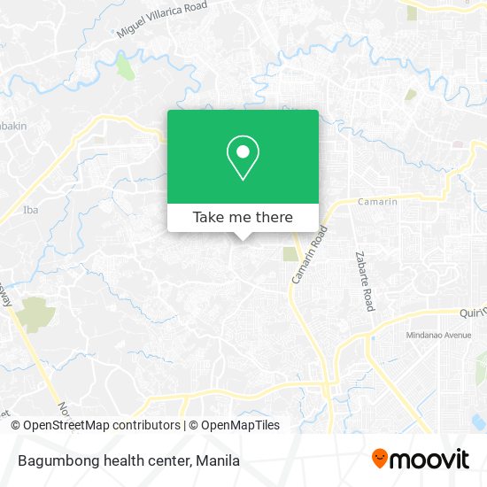 Bagumbong health center map