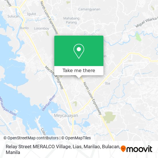 Relay Street MERALCO Village, Lias, Marilao, Bulacan map