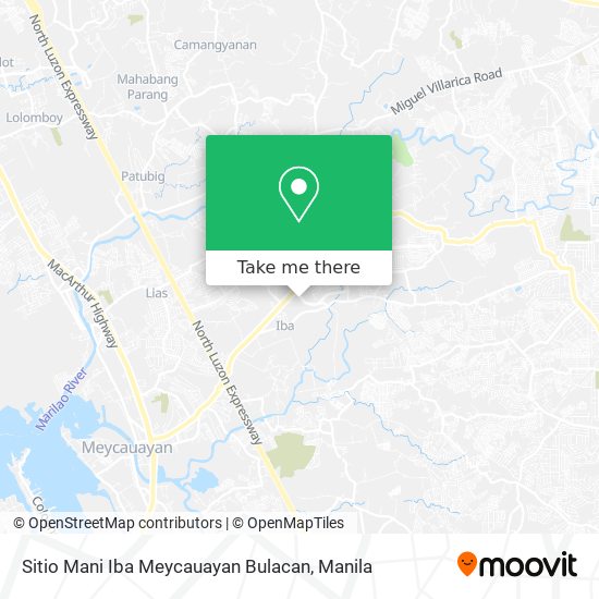 Sitio Mani Iba Meycauayan Bulacan map