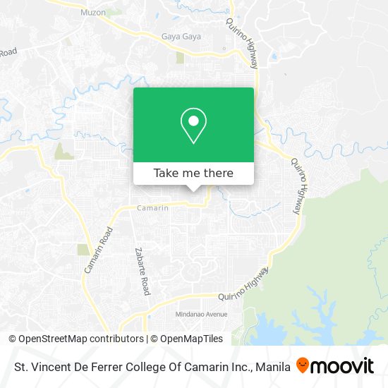 St. Vincent De Ferrer College Of Camarin Inc. map