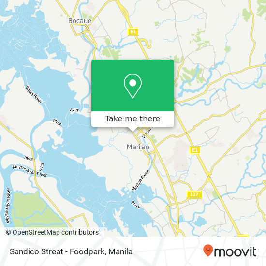 Sandico Streat - Foodpark map