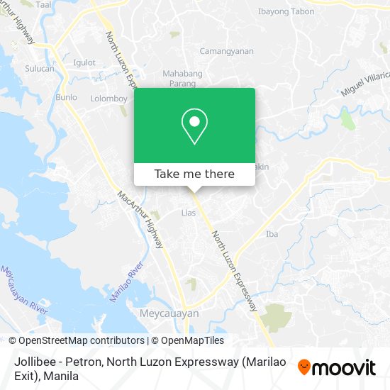 Jollibee - Petron, North Luzon Expressway (Marilao Exit) map