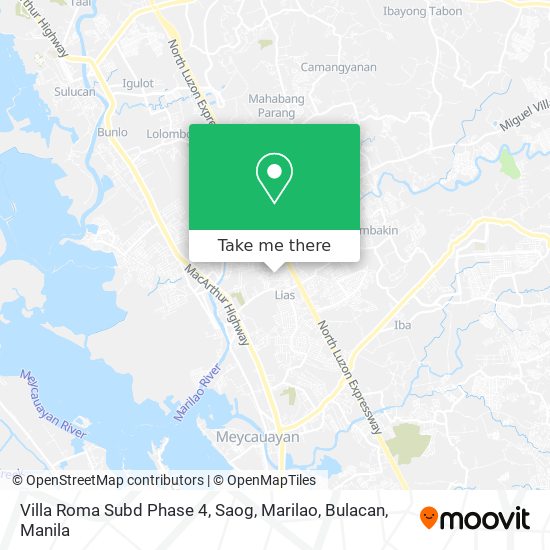 Villa Roma Subd Phase 4, Saog, Marilao, Bulacan map