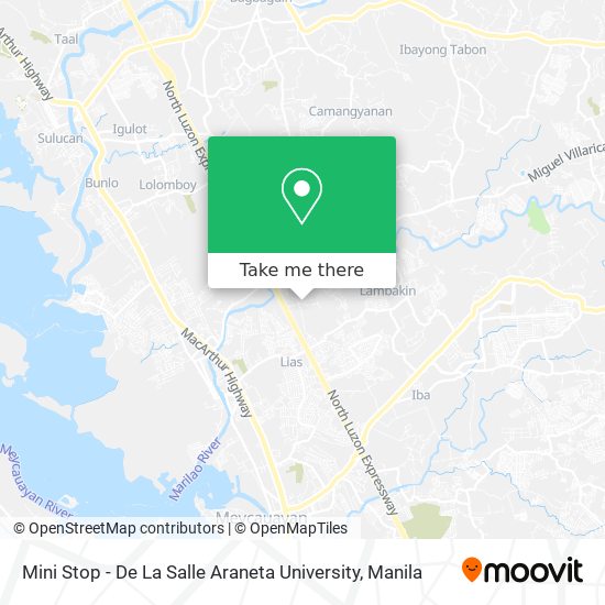Mini Stop - De La Salle Araneta University map
