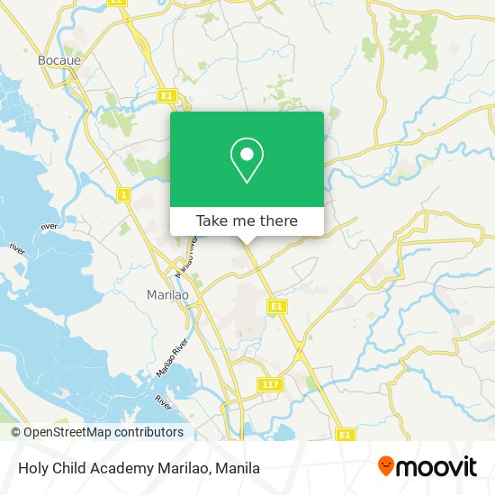 Holy Child Academy Marilao map