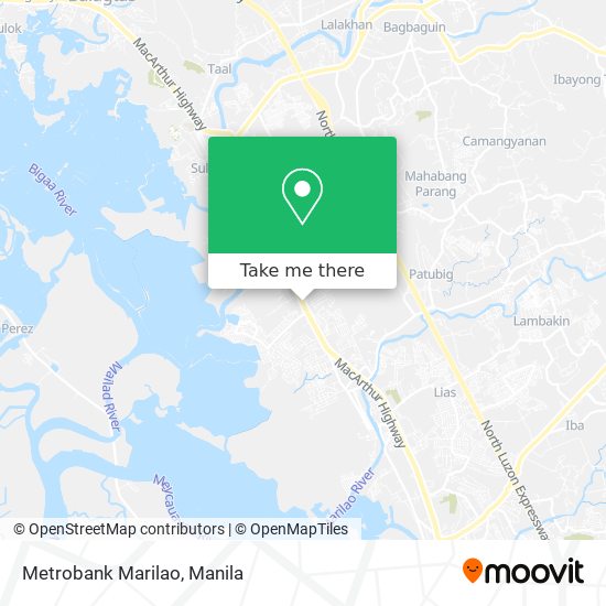 Metrobank Marilao map