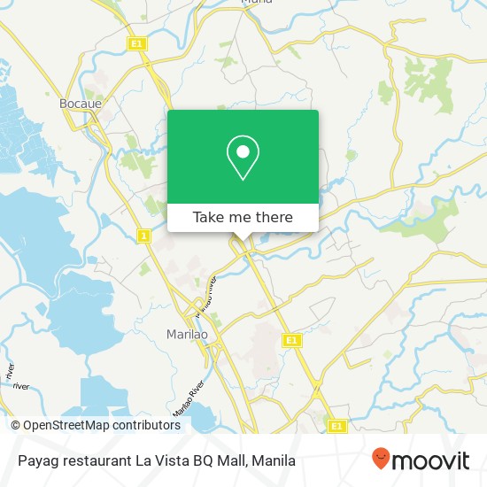 Payag restaurant La Vista BQ Mall map