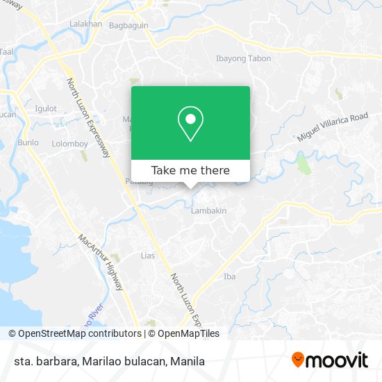 sta. barbara, Marilao bulacan map