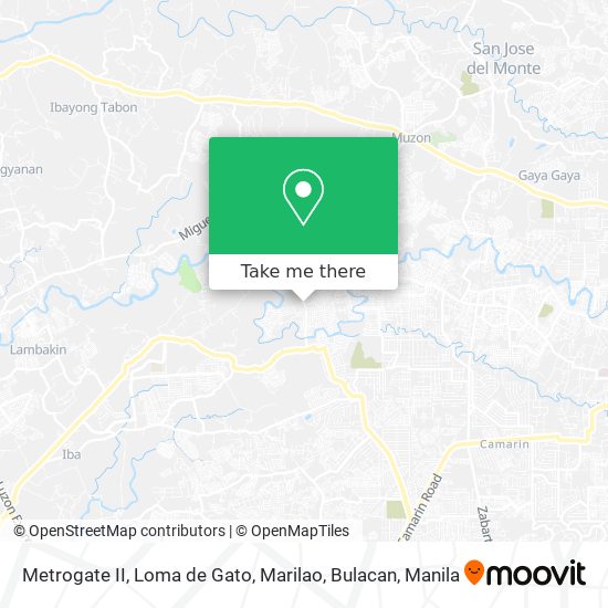 Metrogate II, Loma de Gato, Marilao, Bulacan map
