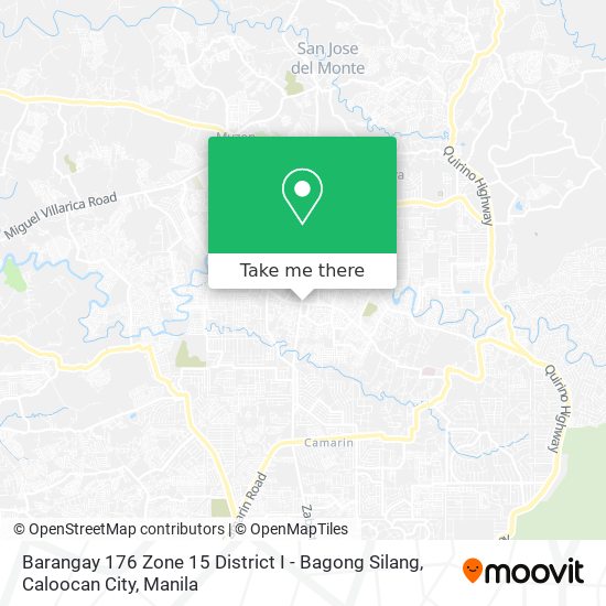 Barangay 176 Zone 15 District I - Bagong Silang, Caloocan City map
