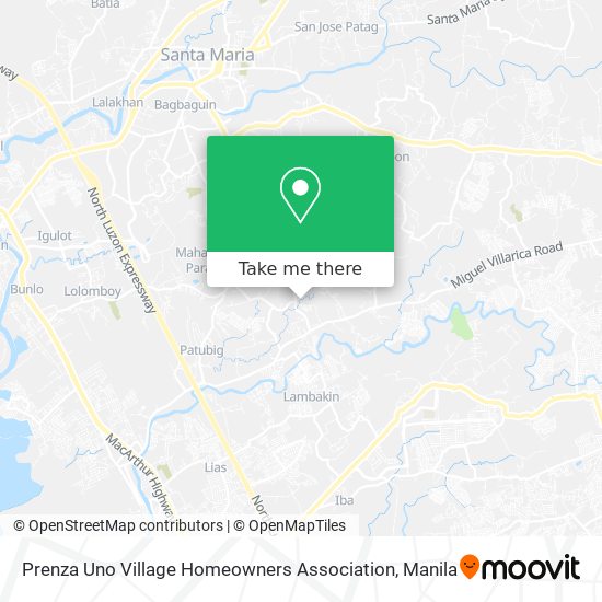 Prenza Uno Village Homeowners Association map