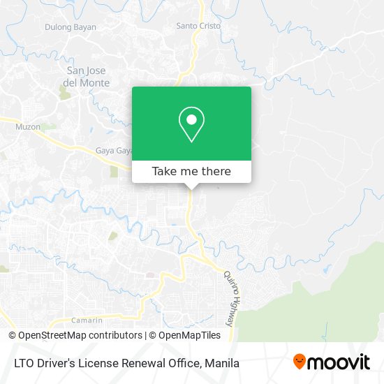 LTO Driver's License Renewal Office map