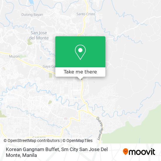 Korean Gangnam Buffet, Sm City San Jose Del Monte map