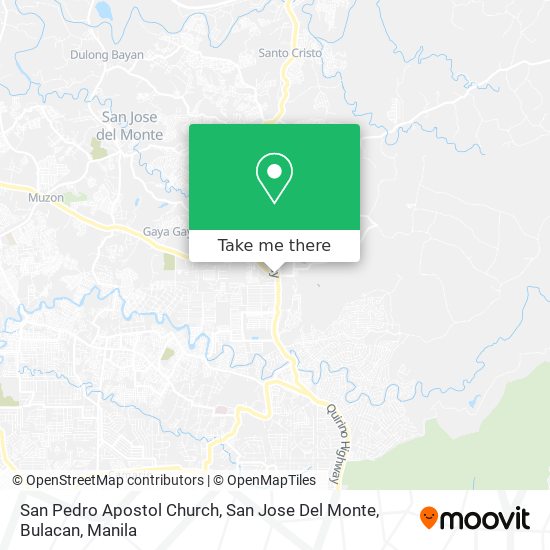 San Pedro Apostol Church, San Jose Del Monte, Bulacan map
