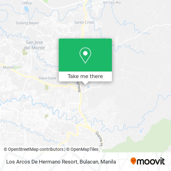 Los Arcos De Hermano Resort, Bulacan map