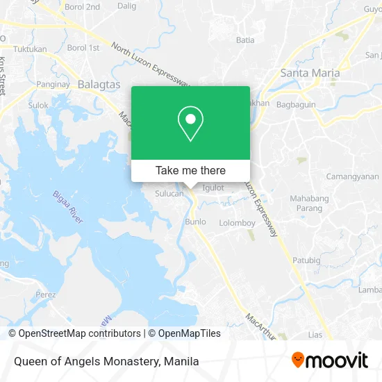 Queen of Angels Monastery map
