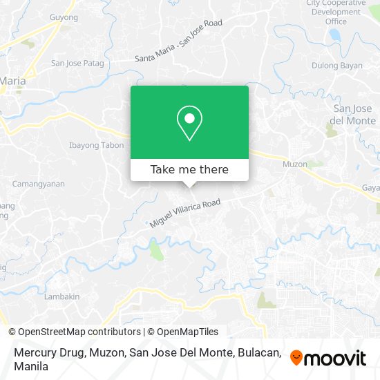 Mercury Drug, Muzon, San Jose Del Monte, Bulacan map