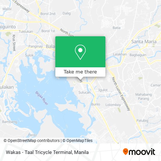 Wakas -  Taal Tricycle Terminal map
