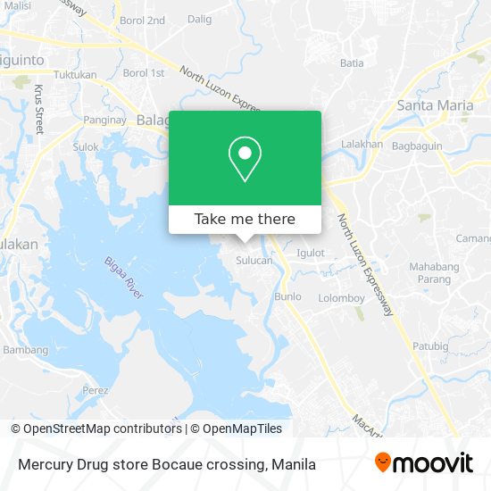 Mercury Drug store Bocaue crossing map