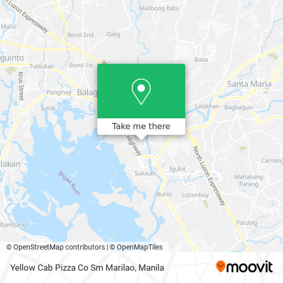 Yellow Cab Pizza Co Sm Marilao map
