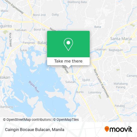 Caingin Bocaue Bulacan map