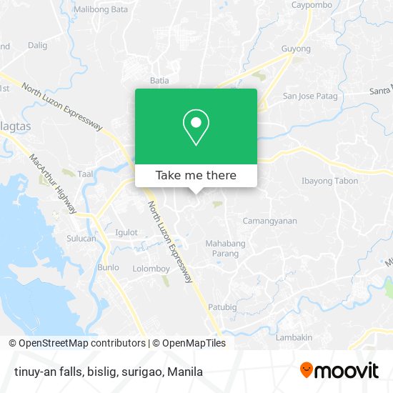 tinuy-an falls, bislig, surigao map