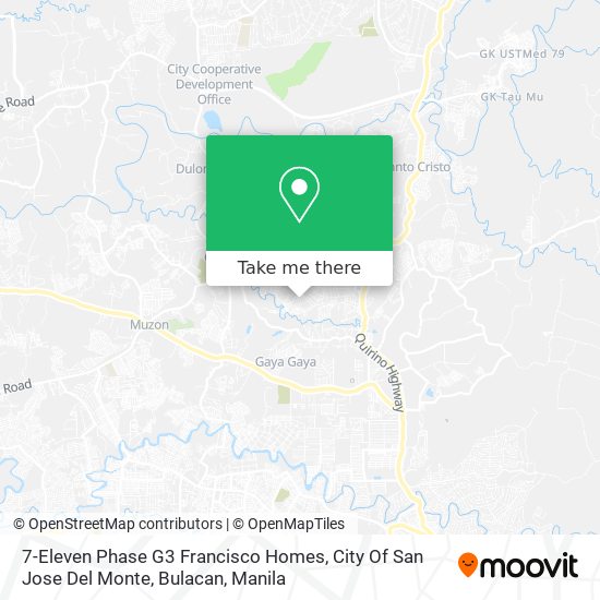 7-Eleven Phase G3 Francisco Homes, City Of San Jose Del Monte, Bulacan map