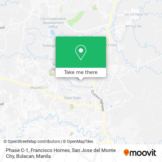 Phase C-1, Francisco Homes, San Jose del Monte City, Bulacan map