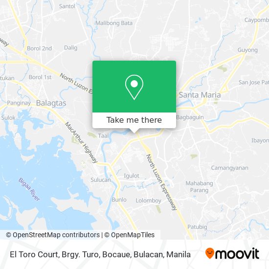 El Toro Court, Brgy. Turo, Bocaue, Bulacan map