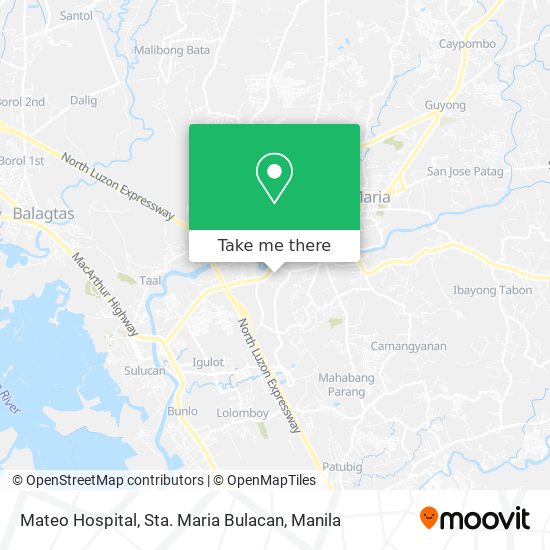 Mateo Hospital, Sta. Maria Bulacan map