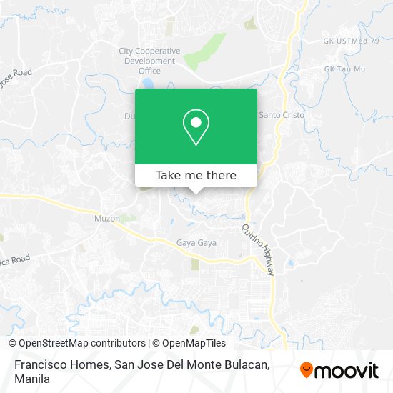 Francisco Homes, San Jose Del Monte Bulacan map