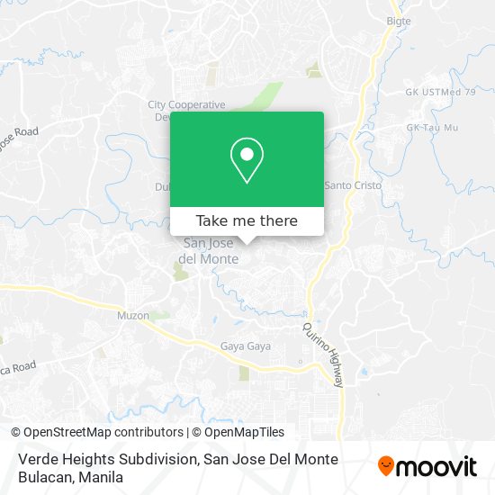 Verde Heights Subdivision, San Jose Del Monte Bulacan map