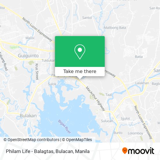 Philam Life - Balagtas, Bulacan map