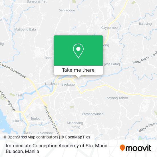 Immaculate Conception Academy of Sta. Maria Bulacan map