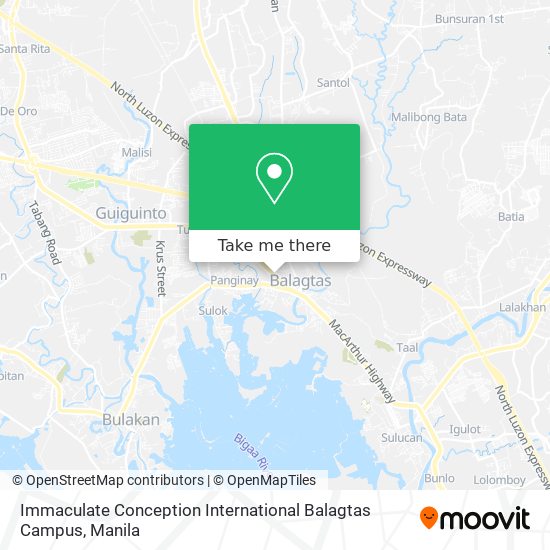 Immaculate Conception International Balagtas Campus map