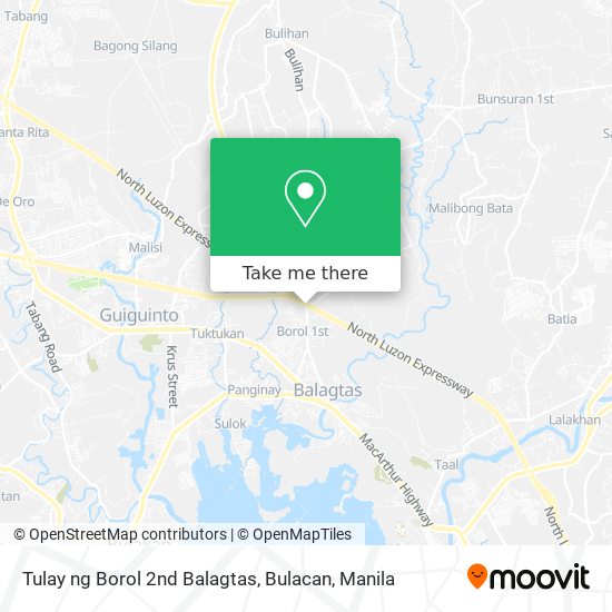 Tulay ng Borol 2nd Balagtas, Bulacan map