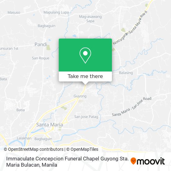 Immaculate Concepcion Funeral Chapel Guyong Sta. Maria Bulacan map