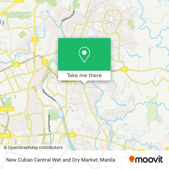 New Cubao Central Wet and Dry Market map
